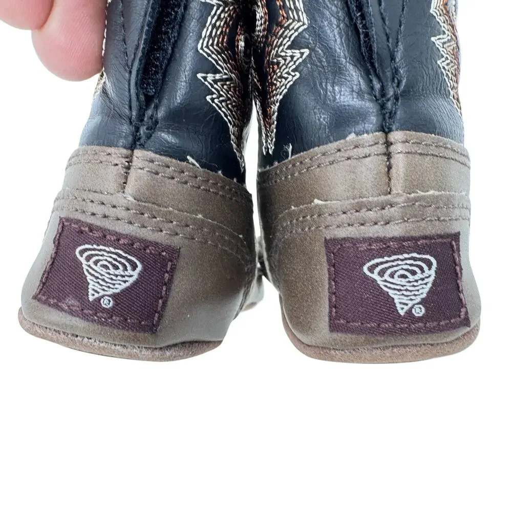 Twister M&F Western‎ Brown Infant Size 3 Mid Calf Cowboy Boots Soft Non Slip